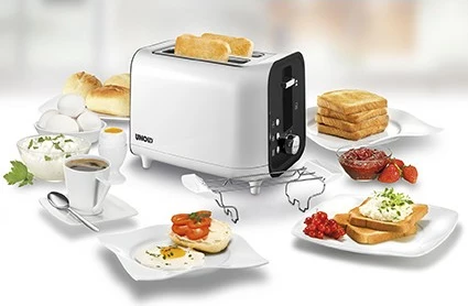 Toster, 2 rezini, 700 W, bel/črn UNOLD 38410