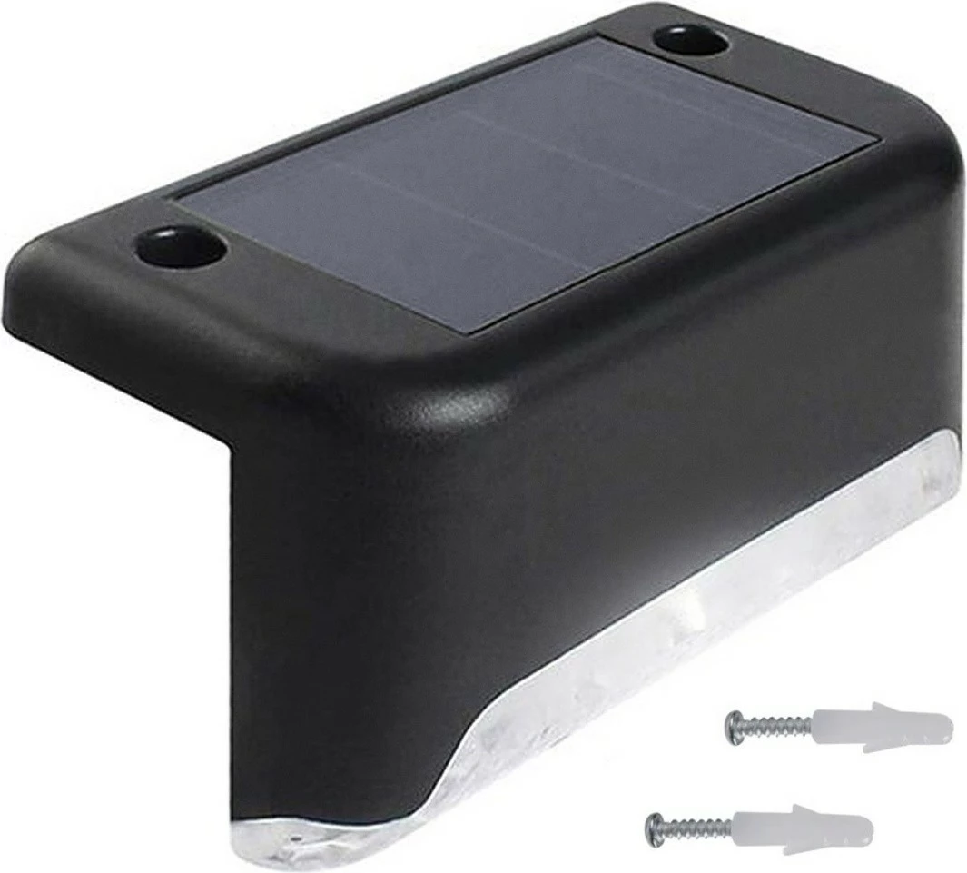 Solarna svetilka za teraso Maclean MCE319, LED, IP44, 4000K, s senzorjem teme, črna