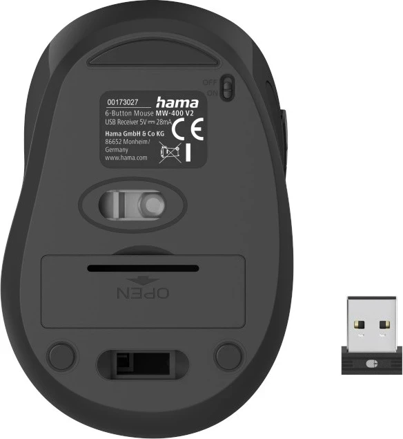 Brezžični miš Hama, črn/moder