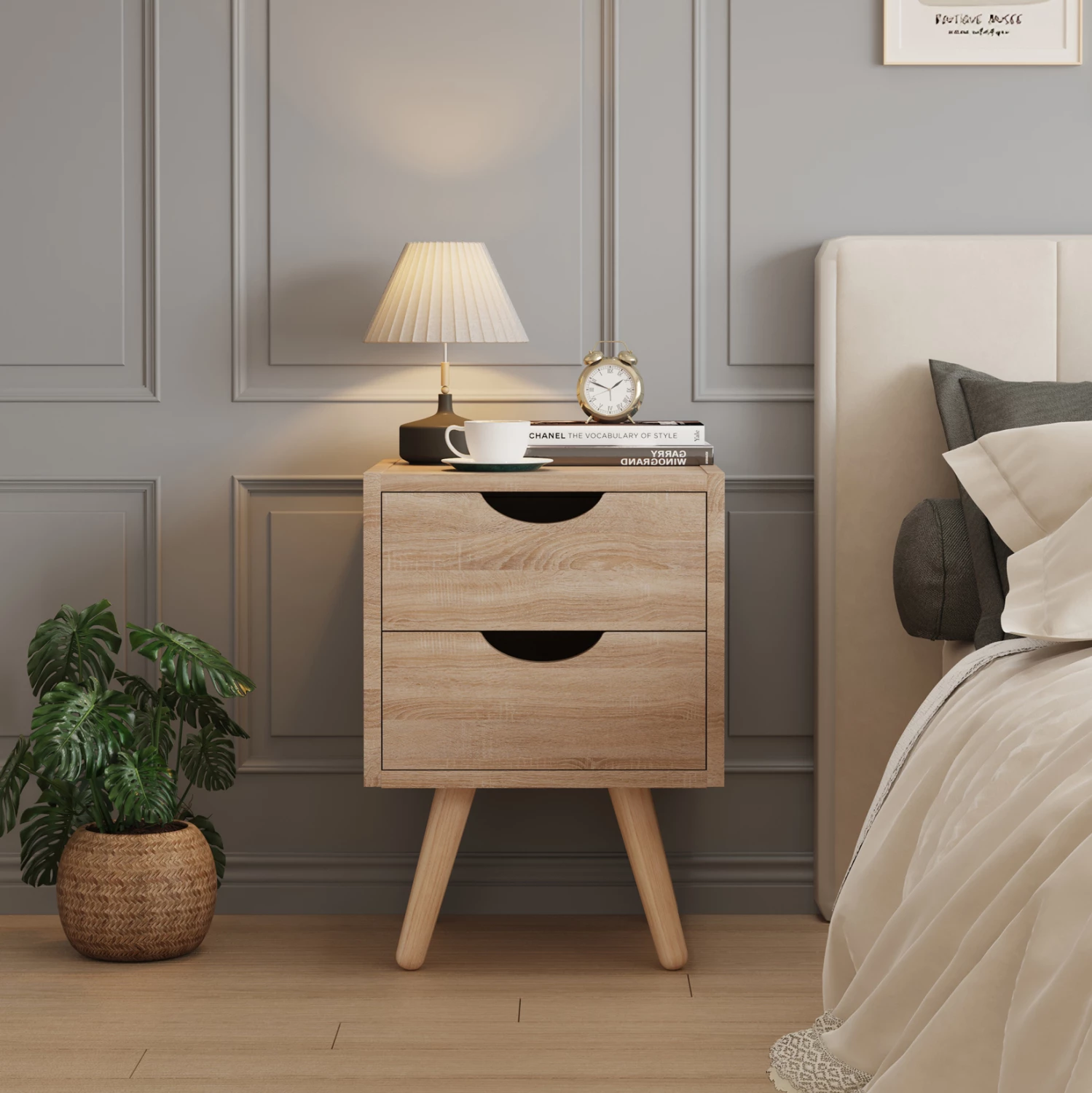 Nočna omarica DINKL FH2472.01 melamin-2 predala- sonama 29,7x29,7x45Hcm