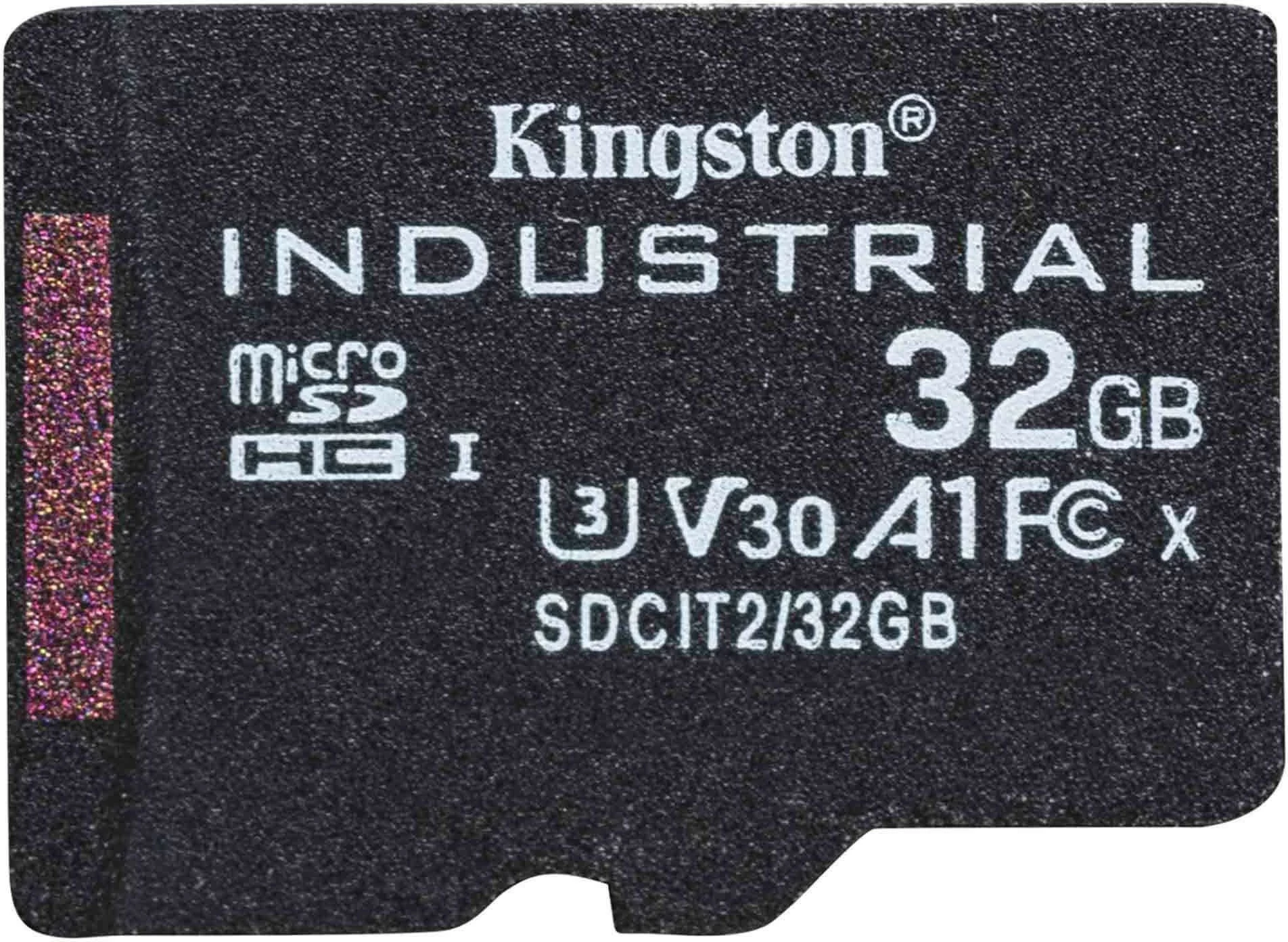 Industrialna microSDHC kartica 32 GB, Class 10, UHS-I, U3, V30, Kingston, črna