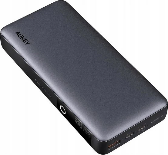 Power bank 20000mAh, 65W, 3x USB, siv — AUKEY PB-Y43