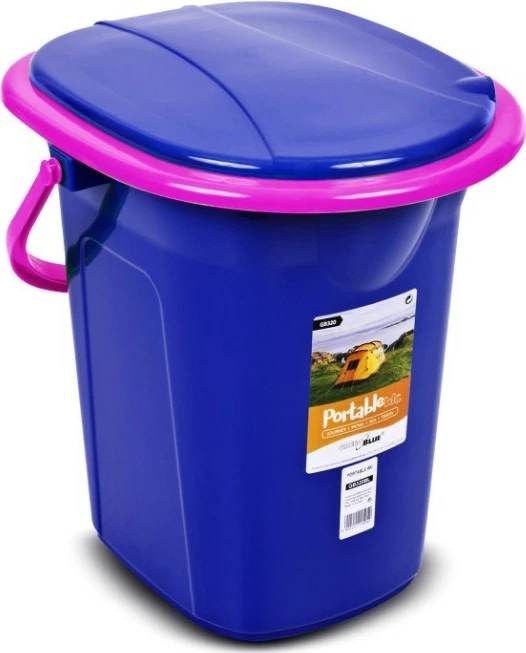 Prenosen WC GreenBlue GB320BR, navy modra/roza