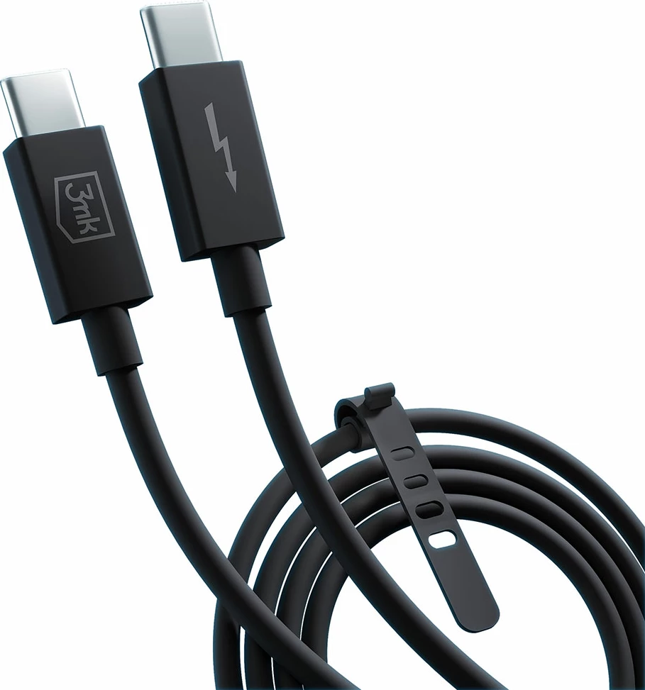 Kabel Thunderbolt USB4, 1 m, 240 W, USB-C na USB-C — Hyper 3mk, črn