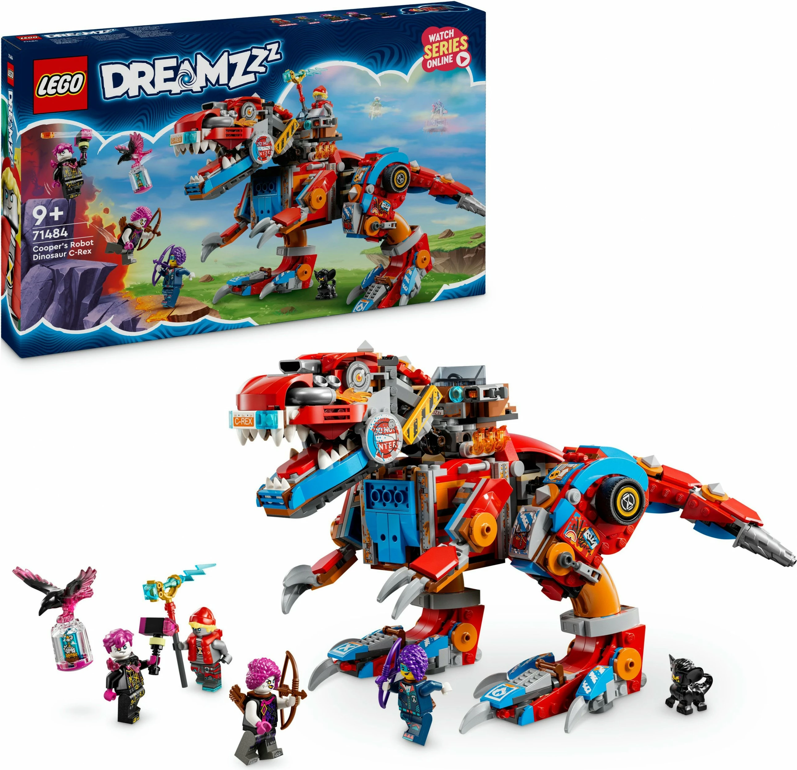 Gradbeni set Cooper's Dino-Mech C-Rex, LEGO DREAMZzz 71484, večbarven
