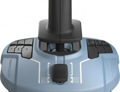 Letalski joystick z dušilnim panelom, Thrustmaster 2960842, USB s kablom, 17 gumbov, 8-smerni hat, za PC, modro/črn, komplet