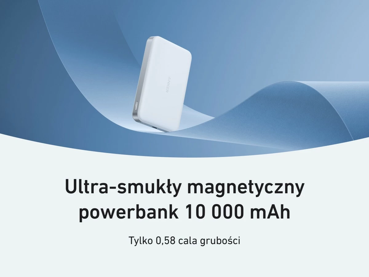 Brezžični powerbank 10000mAh Anker MagGo A1664H21 USB‑C za iPhone MagSafe, bel