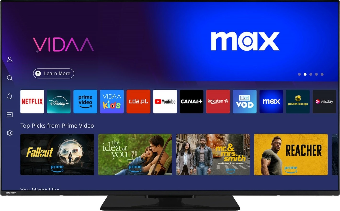 QLED televizor Toshiba 50QV3463DG, 50-palčni, Ultra HD/4K, pameten, črn