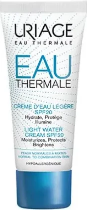 Krema za obraz Eau Thermale Light Water Cream SPF20, URIAGE, uniseks, 40 ml
