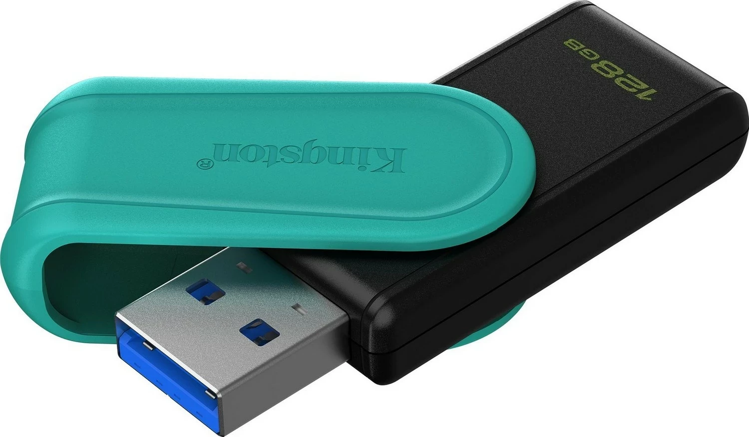 USB ključ 128GB, Kingston DataTraveler Exodia S, USB 3.2 Gen 1, črn/turkizen