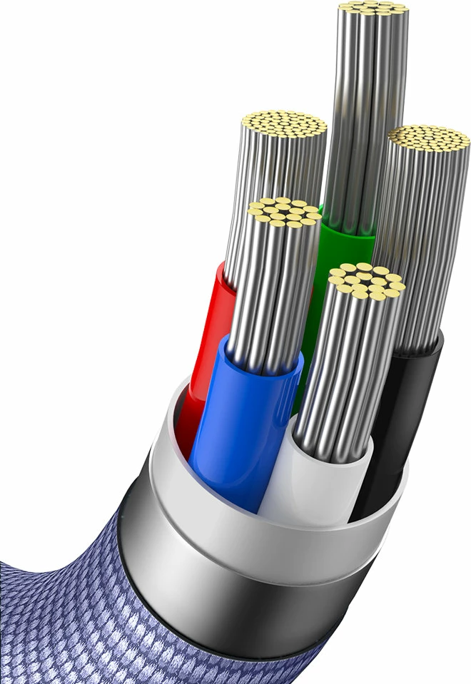 Kabel Baseus Crystal Shine Series CAJY000305, 2 m, Lightning v USB-C, 20 W, vijoličen