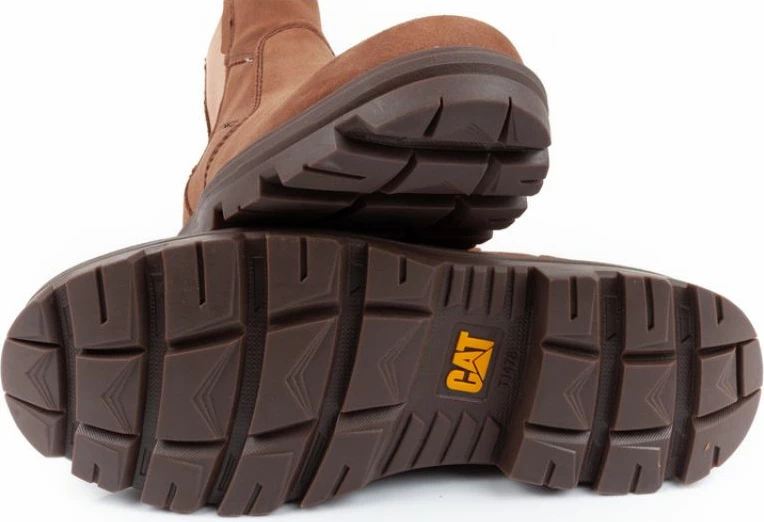 Vrhunske usnjene škornje Caterpillar Practitioner, rjave, moški