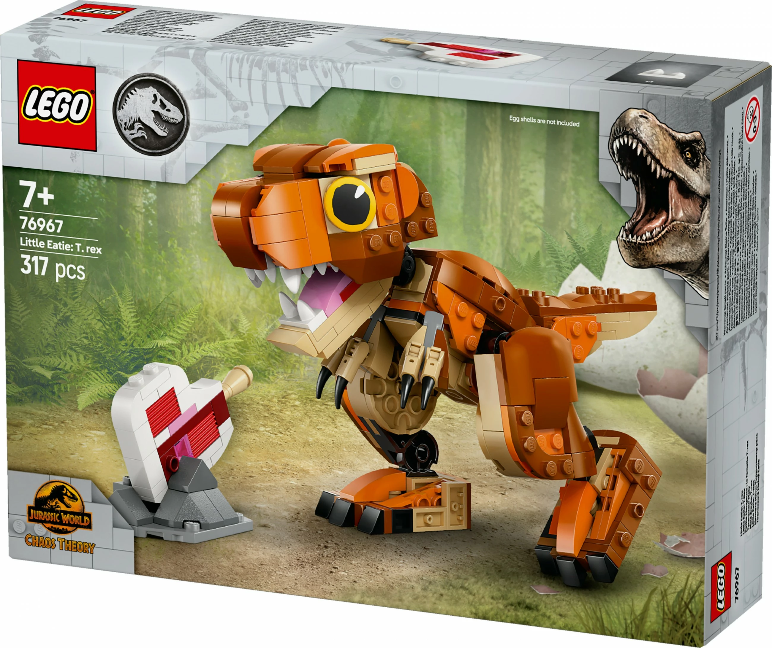 Gradbeni set LEGO Jurassic World 76967 Little Eatie T.Rex, 317 kosov, večbarven
