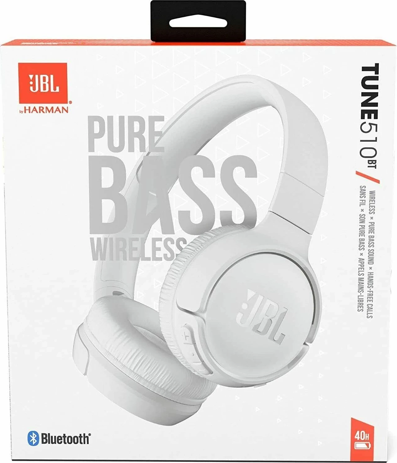 Brezžične slušalke JBL Tune 510BT Bluetooth, T510BT +mikrofon, bele