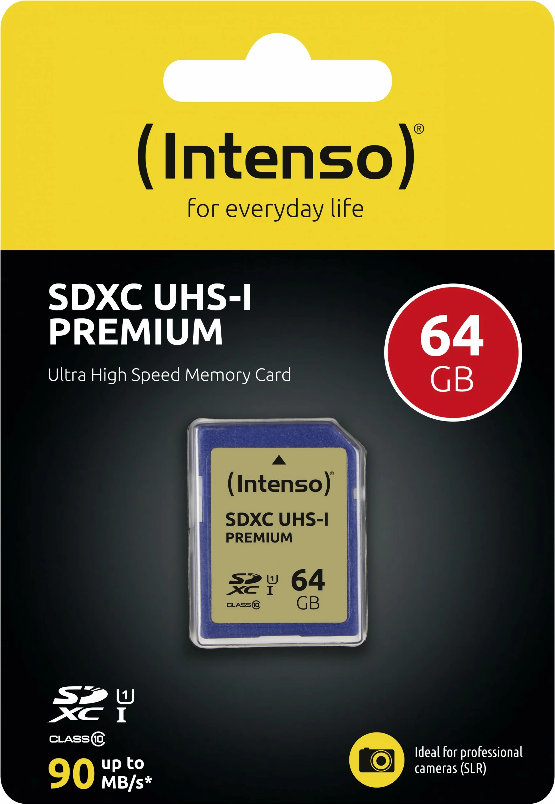 Kartica za pomnilnik Intenso SDXC UHS-I 64 GB, Class 10, 90 MB/s, modra Kartica za pomnilnik Intenso SDXC UHS-I 64 GB, Class 10, 90 MB/s, modra