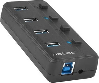 USB 3.0 razdelilec, 4 vrata, črn Natec Hub