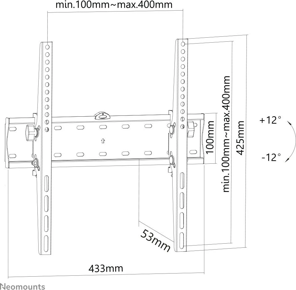Stenski nosilec za TV Newstar FPMA-W350BLACK, 32–55 palcev, jeklo, črn Stenski nosilec za TV Newstar FPMA-W350BLACK, 32–55 palcev, jeklo, črn