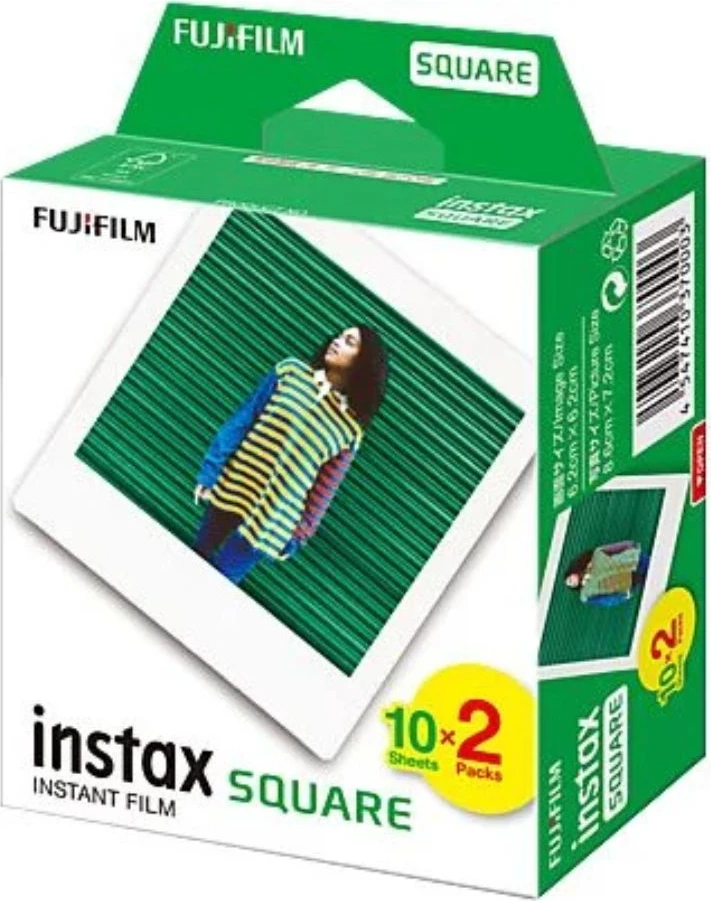Instant film za kvadratne fotografije Fujifilm instax SQUARE 16921634, 2x10 listov, bel okvir, dvojni paket