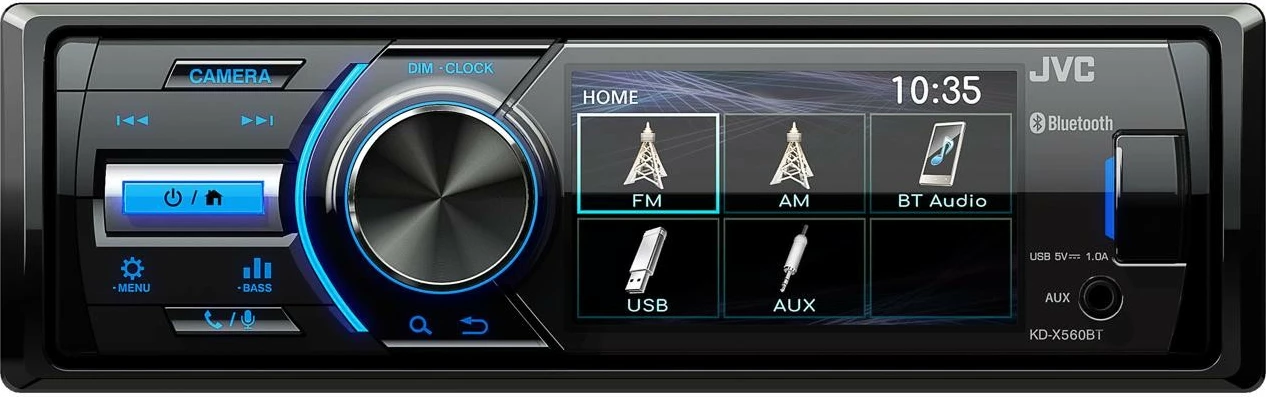 Avtoradio JVC KDX-560BT, Bluetooth, zaslon 3 palce, črn