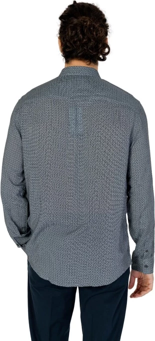 Klasika z vzorcem, Armani Exchange moška srajca, siva
