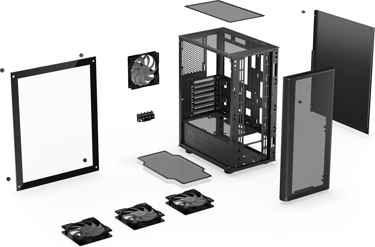 Kasa Endorfy Ventum 200 ARGB, črna