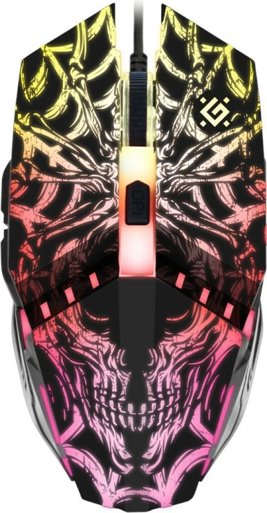 Igralna miška Defender PROTOTYPE GM-670L, 2400 DPI, z osvetlitvijo, črna