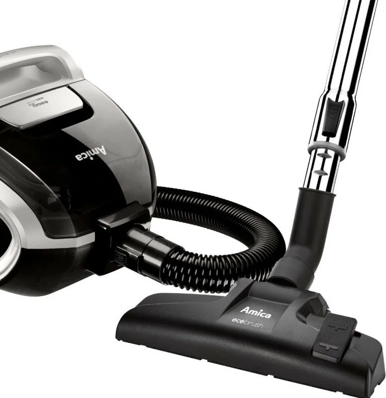 Sesalnik na elektriko brez vrečke Amica Bagio Eco VM3042, 900 W, posoda za prah 1,5 L, filter EPA12, črno/srebrn