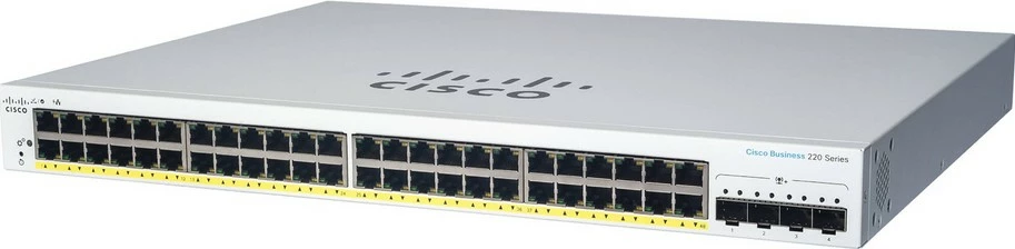 Stikalo Cisco CBS220 SMART, 24-portno Gigabit Ethernet PoE