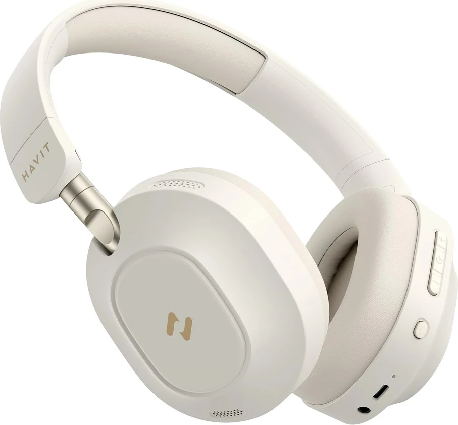Brezžične slušalke z aktivnim dušenjem hrupa HAVIT H668BT, bež