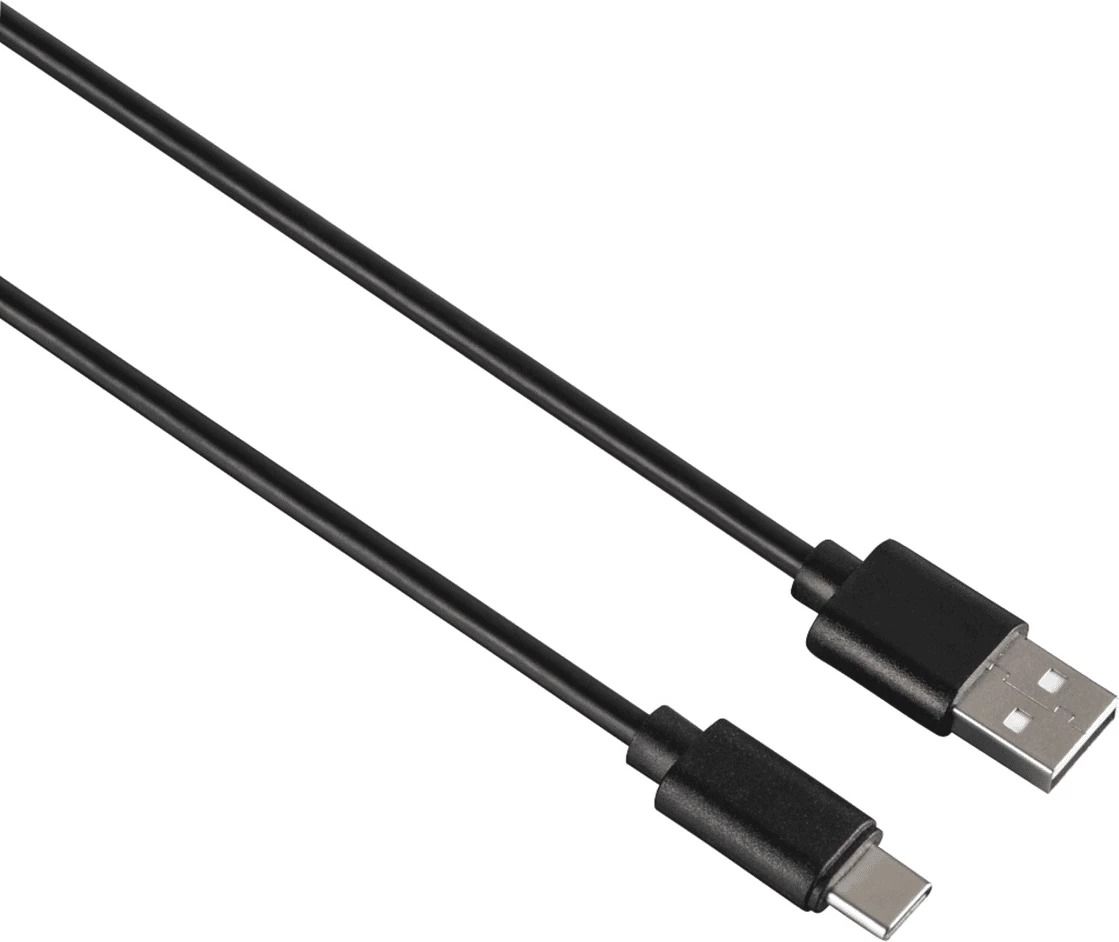 Kabel USB-A na USB-C, Hama, 00200907, 0,9 m, črn