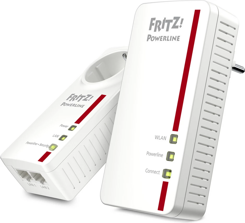 Powerline postaja AVM FRITZ!Powerline 1260 20002795, WLAN, bela, paket z dvema enotama