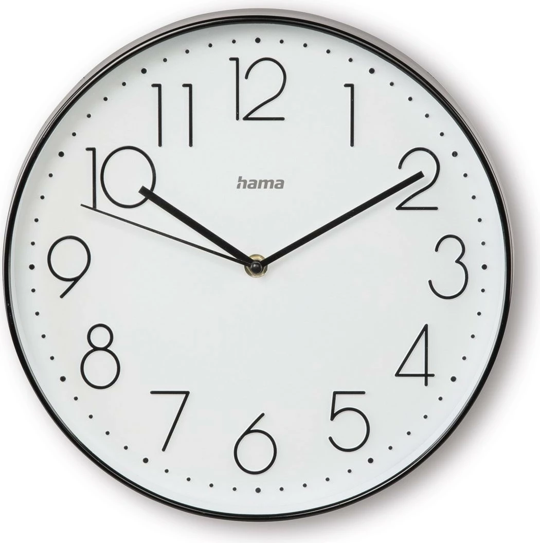 Analogna stenska ura Corsica Hama 185873, 30 cm, bela/črna