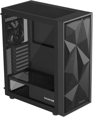 Računalniško ohišje Midi Tower Genesis Diaxid 605F, ATX, USB-C, črn