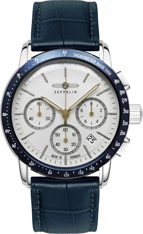 Elegantna ura New York 88781, quartz, 42 mm, modra - Zeppelin