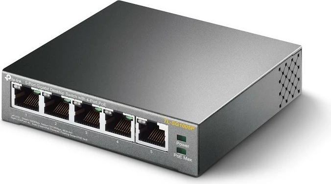 Nepreklopni 5-portni Gigabitni PoE switch TP-Link, 4x PoE, namizni, unmanaged, Gigabit Ethernet (10/100/1000)