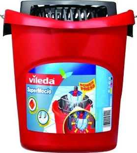 Kovë za čiščenje z ožemalnikom Vileda SuperMocio, rdeča