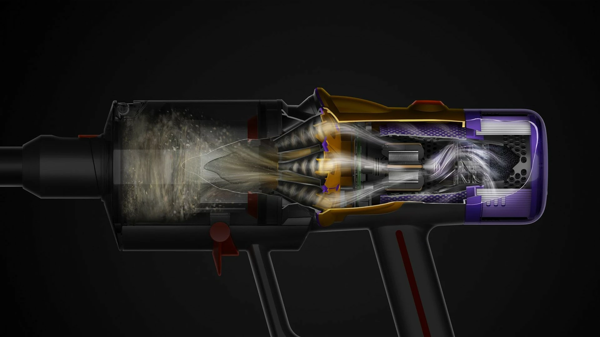 Brezžični sesalnik z visoko zmogljivostjo Dyson V12 Detect Slim Absolute, 0,35 L, LCD, nickel, rumena