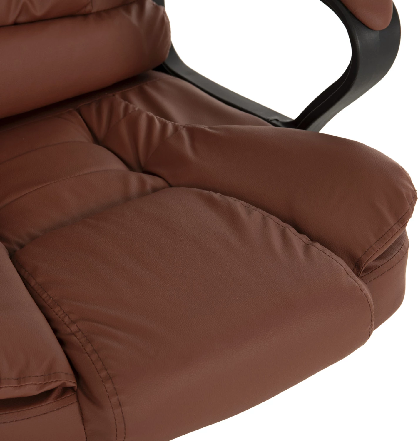 Pisarniški stol FH1187.02 rjava PU-črna polietilenska osnova 64x69x117Hcm