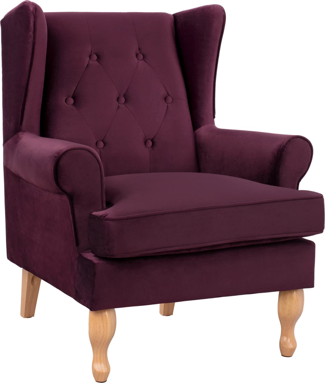 Fotelj vijoličen žamet Brandon 81x83x101cm FH3073.15