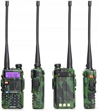 Walkie-talkie kamuflažni BAOFENG UV-5R HTQ, 1800 mAh, komplet z dodatki