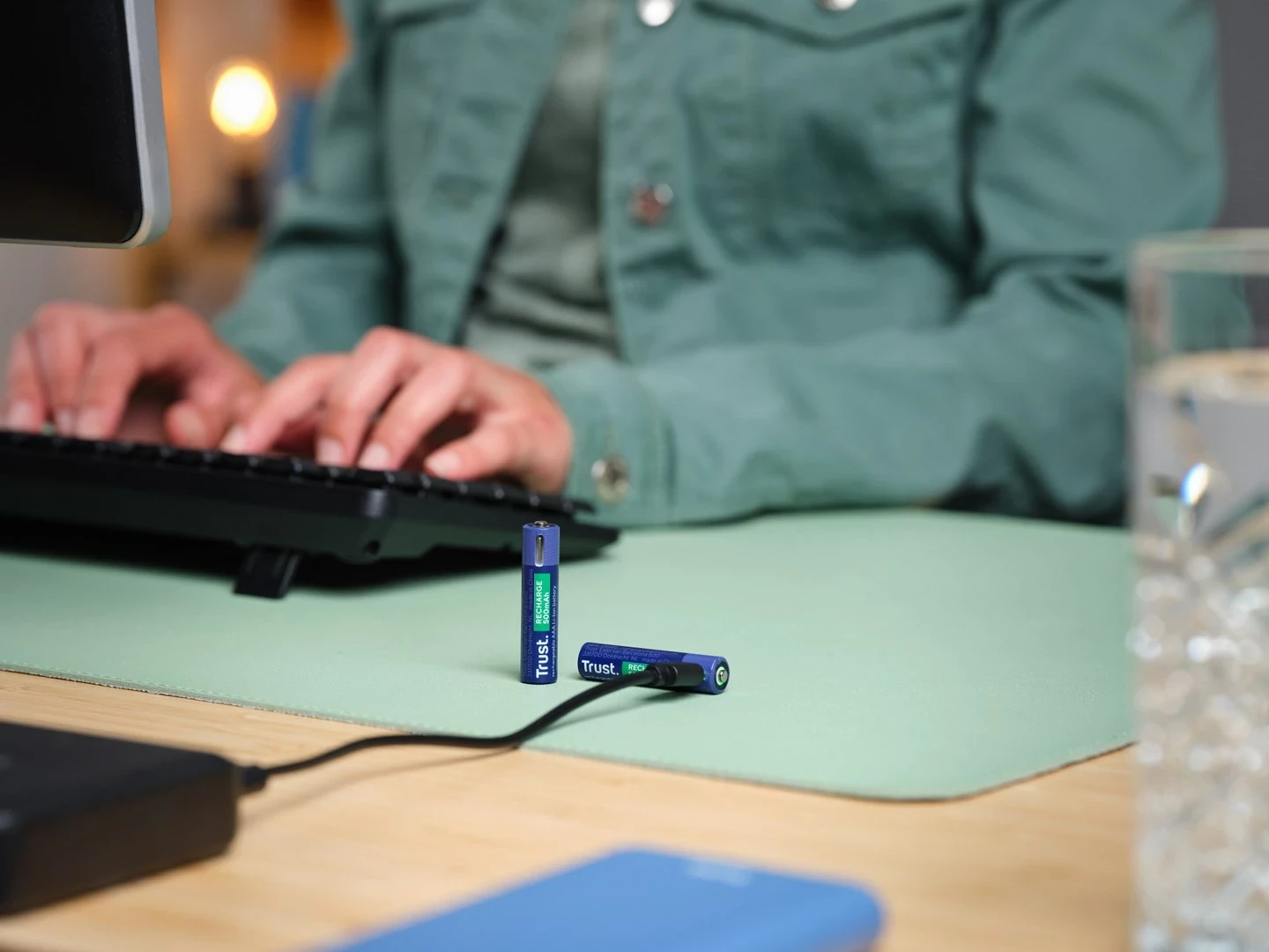 Polnilne baterije AAA 500 mAh, zelene, Trust 25585, 2 kosa