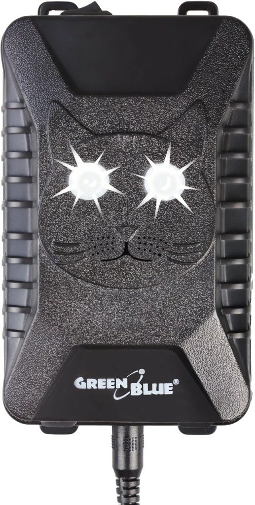 Odganjalec glodalcev GreenBlue GB725, z ultrazvokom in LED, črn