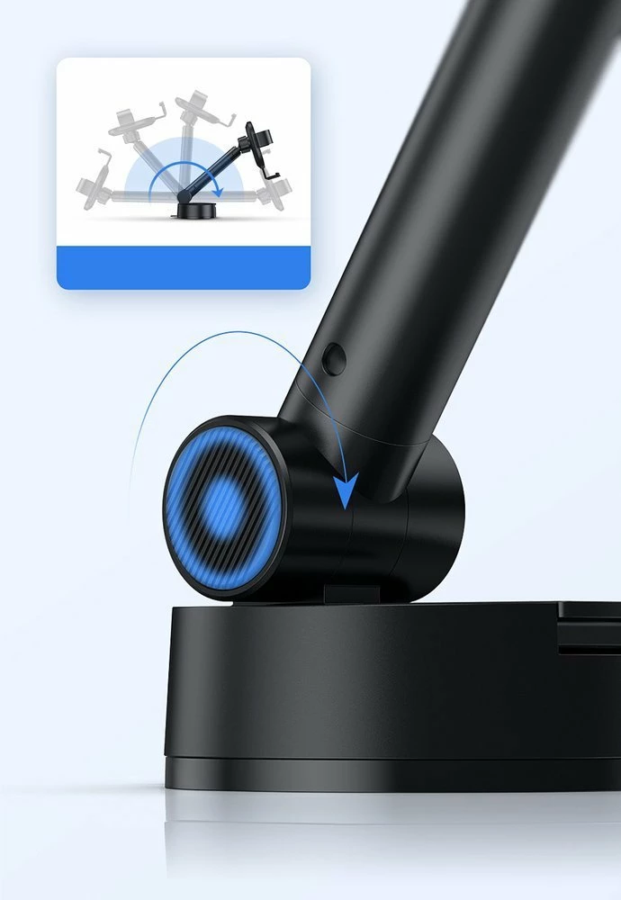 Teleskopski gravitacijski nosilec za steklo ali armaturno ploščo, Baseus SUYL-JY01, črn