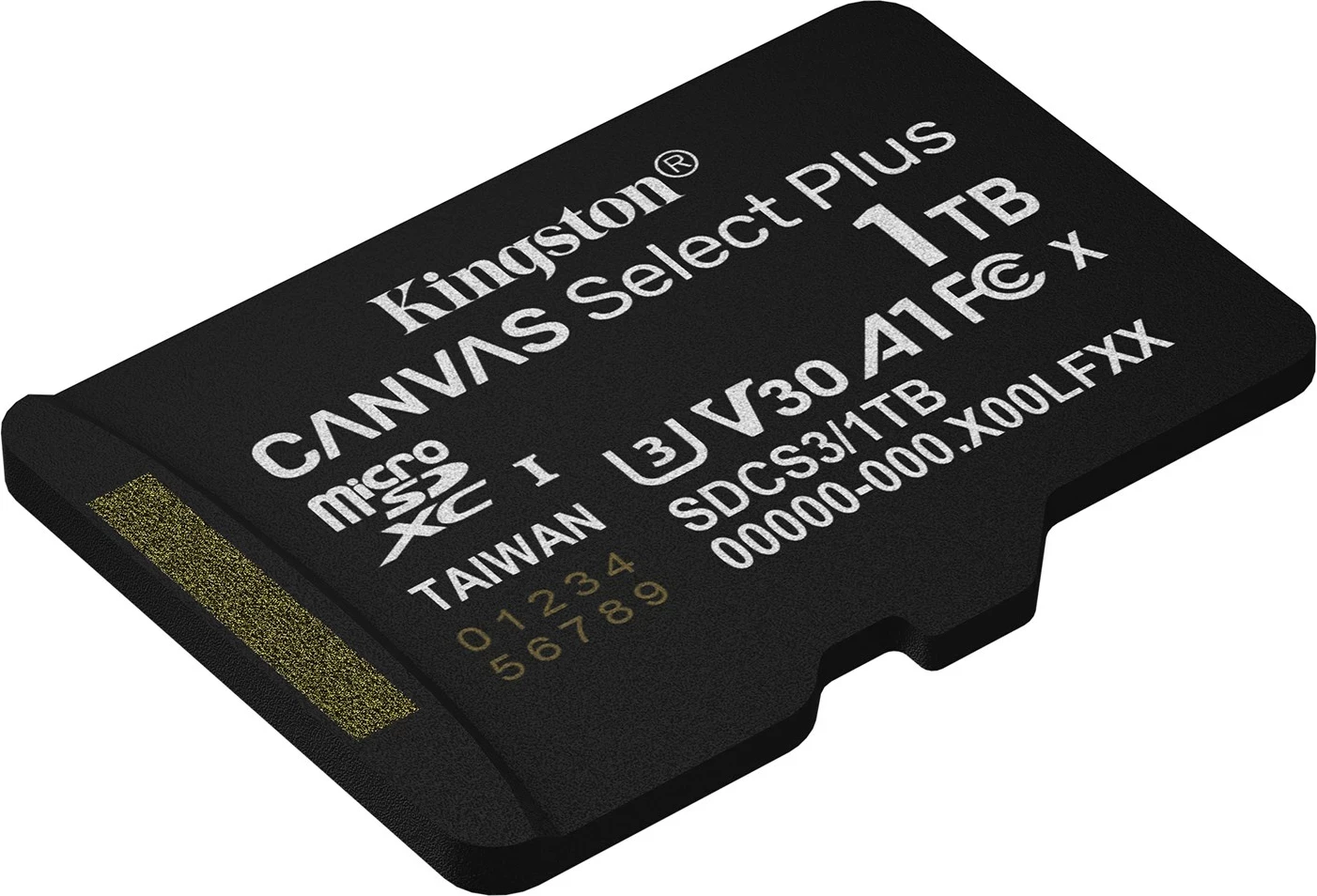 Kartica microSDXC Kingston Canvas Select Plus Gen3 1 TB s adapterjem, črna