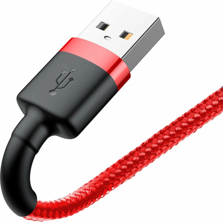 Kabel USB-A v Lightning, 0,5 m, 2,4 A, rdeč, Baseus Cafule CALKLF-A09