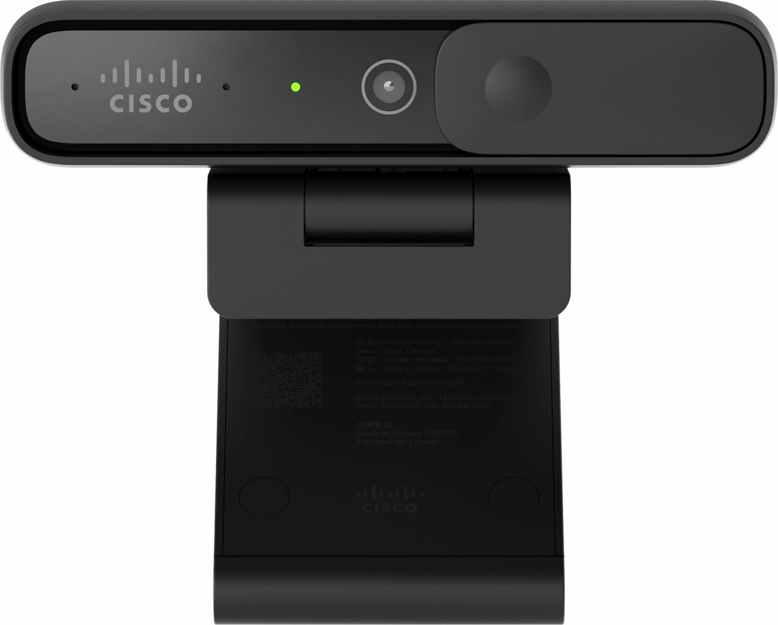Namizna kamera, 1080p, 8 MP, Full HD, z dvema mikrofonoma, ogleno črna — Cisco Desk Camera