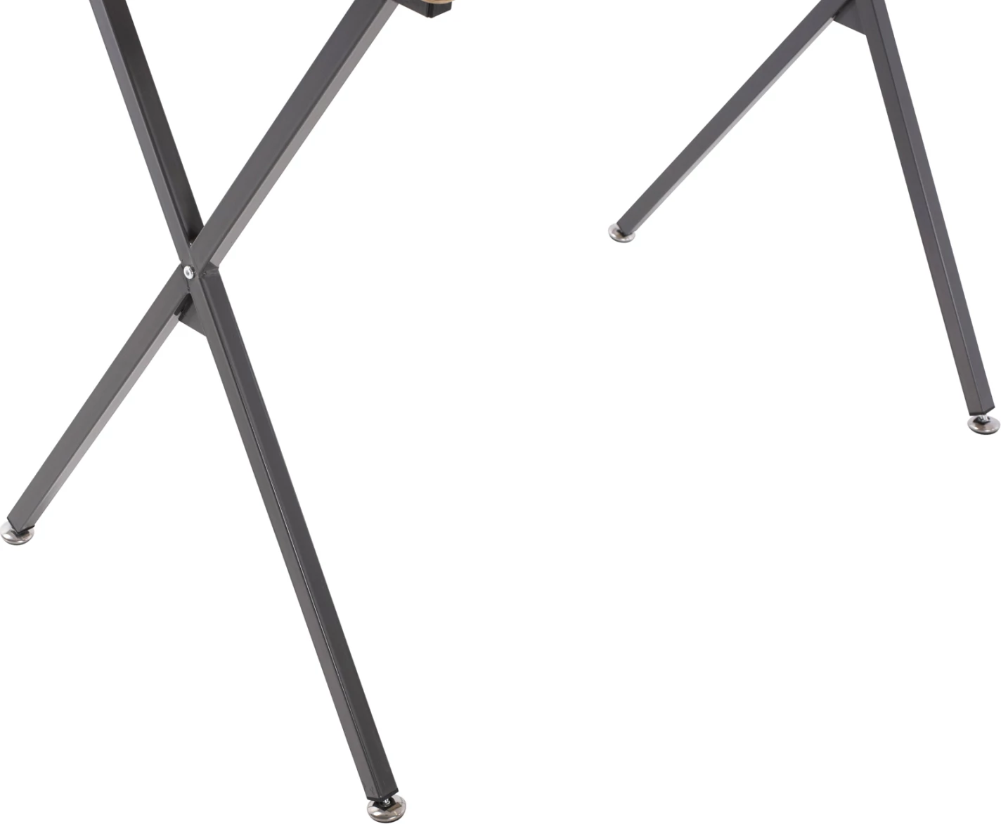 Pisarniška miza FH9320 kovinsko temno siva z MDF namizjem v barvi hrasta 90Χ50Χ73.5-85.5H cm