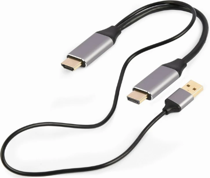 Aktivni adapter HDMI na DisplayPort Gembird A-HDMIM-DPM-01, 4K 60Hz, črn