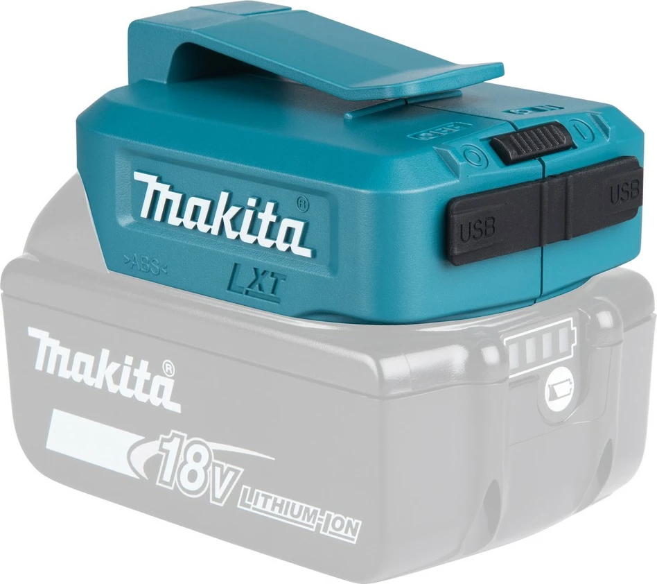 USB adapter za polnjenje, Makita DECADP05, 18 V, 2x USB, moder