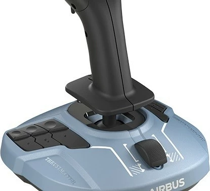 Letalski joystick z dušilnim panelom, Thrustmaster 2960842, USB s kablom, 17 gumbov, 8-smerni hat, za PC, modro/črn, komplet